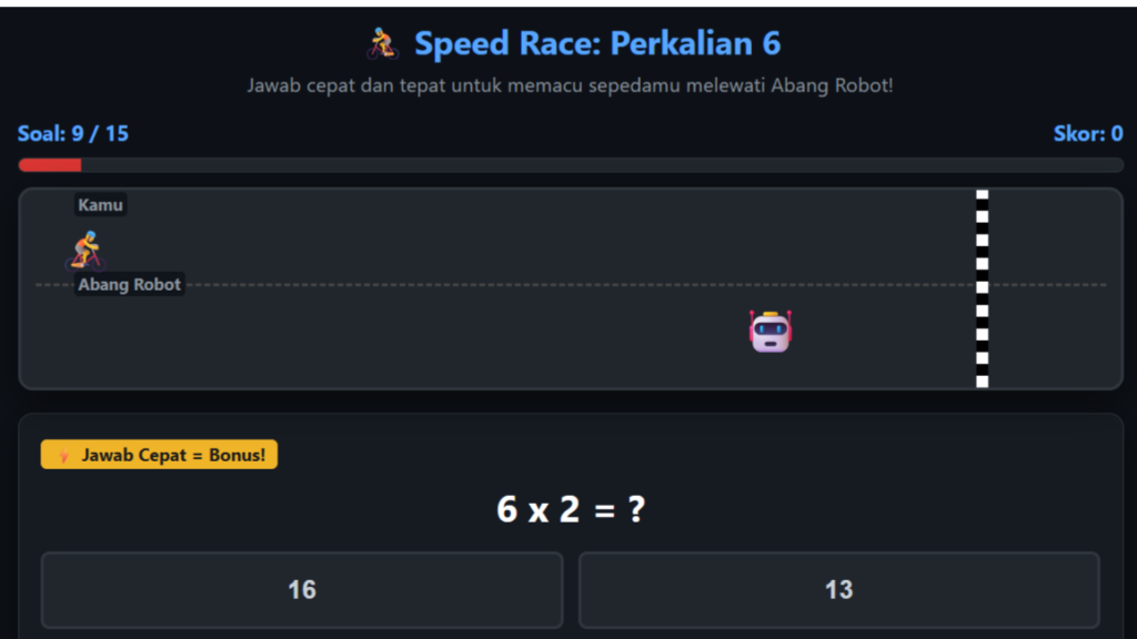 Game Speed Race Perkalian 6