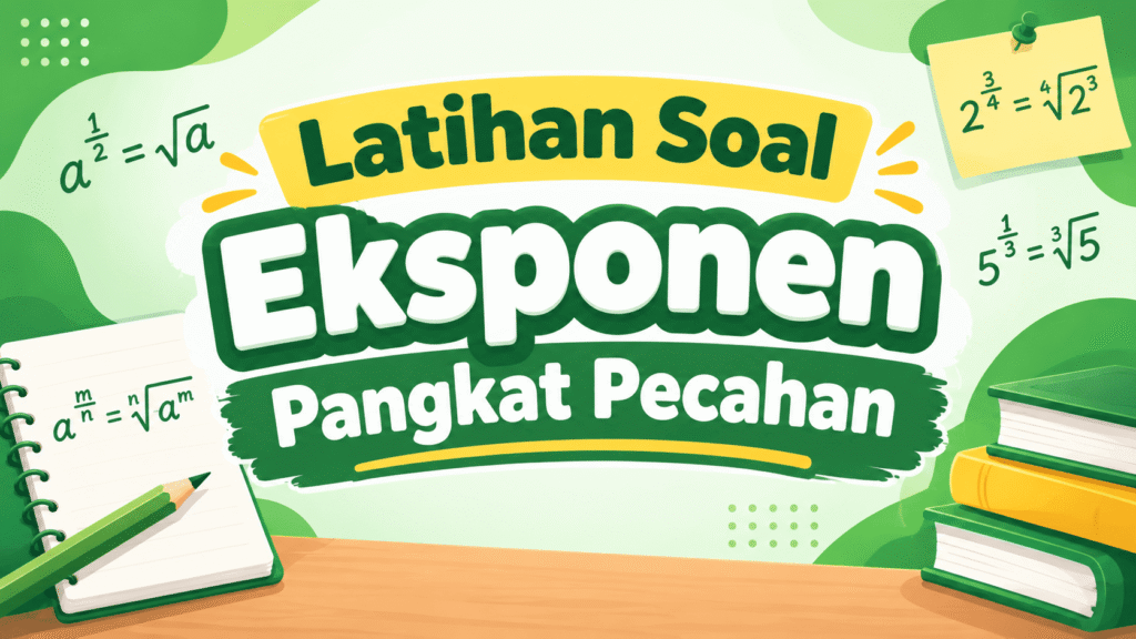 Latihan Soal Eksponen Pangkat Pecahan dengan Bilangan Pokok Berbeda